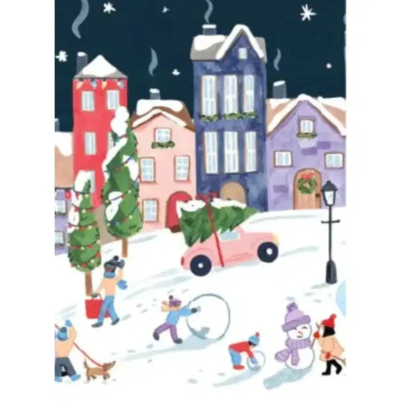 mini puzzle Sabina Fenn kozy neige sur la ville noel 99 pieces