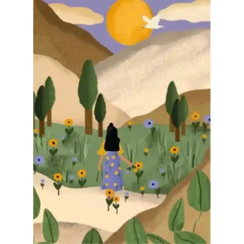 mini puzzle kozy promenade bucolique y illustration