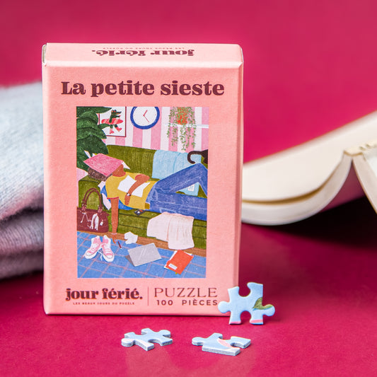 mini puzzle la petite sieste jour férié 100 pièces adulte