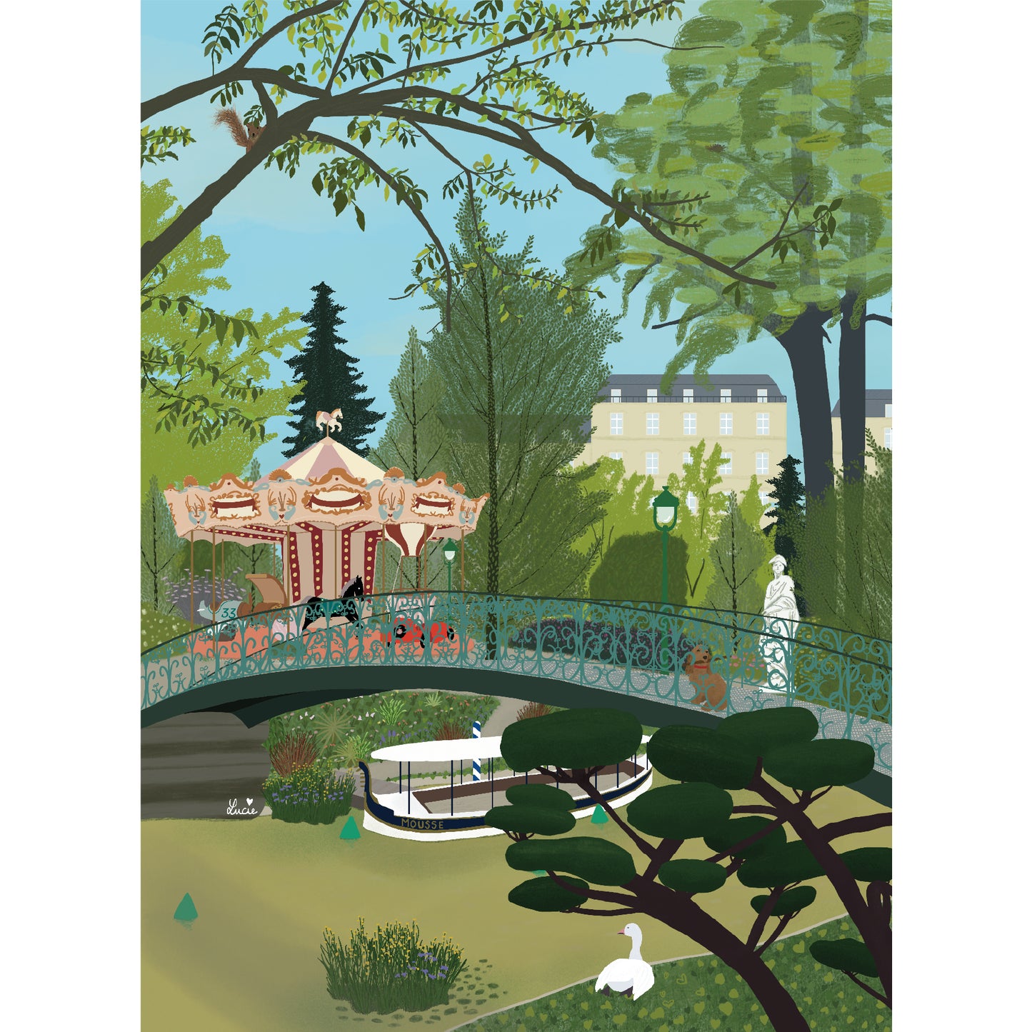 mini puzzle bordeaux balade au jardin public pièce rapportée