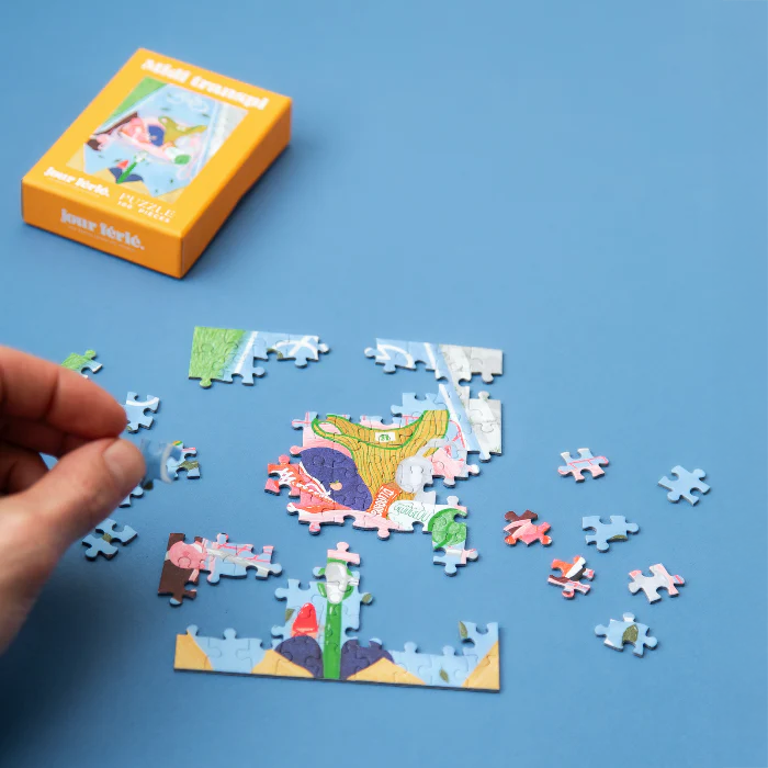 mini puzzle jour férié midi transpi 100 pièces vélo