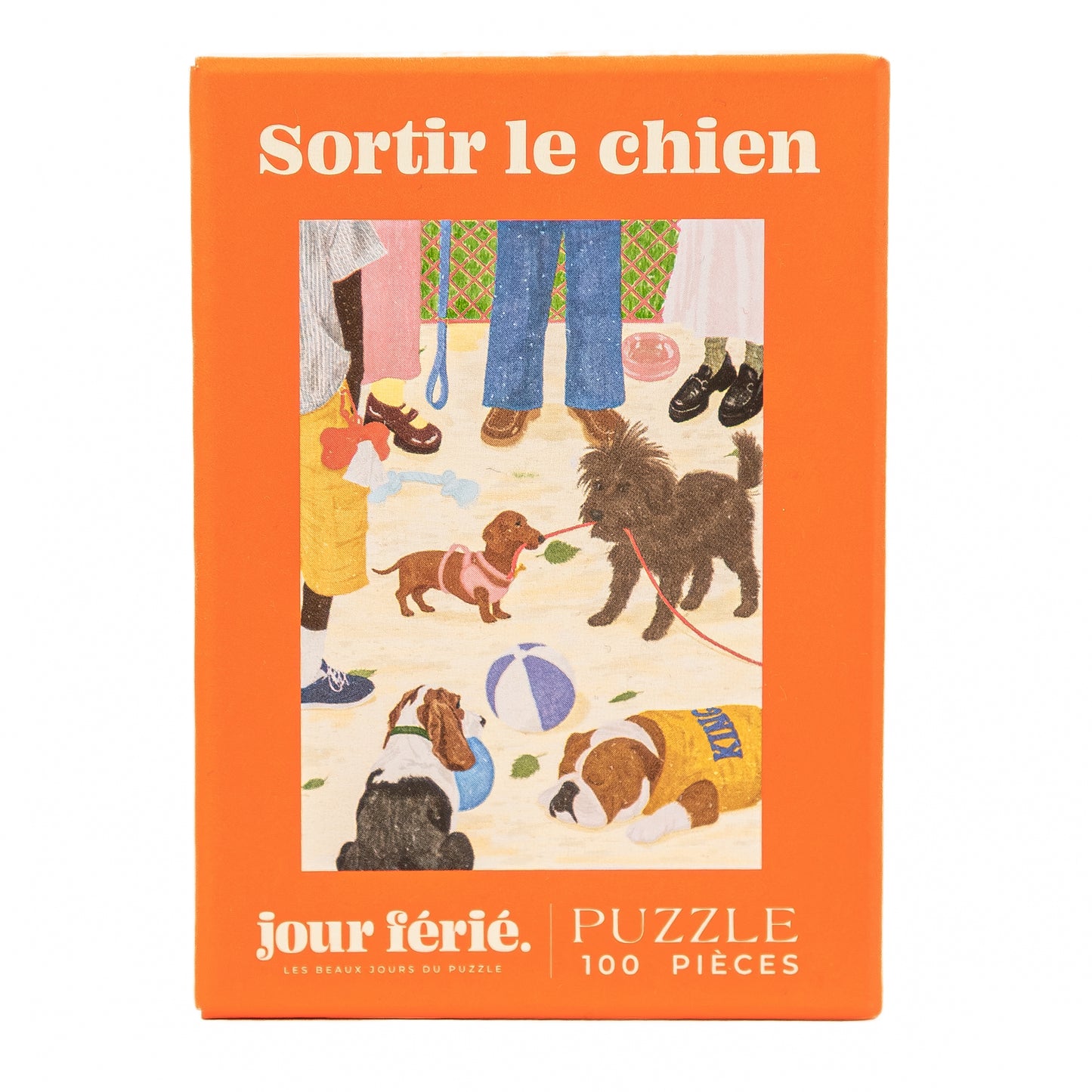 mini puzzle jour ferie sortir le chien 100 pieces made in france