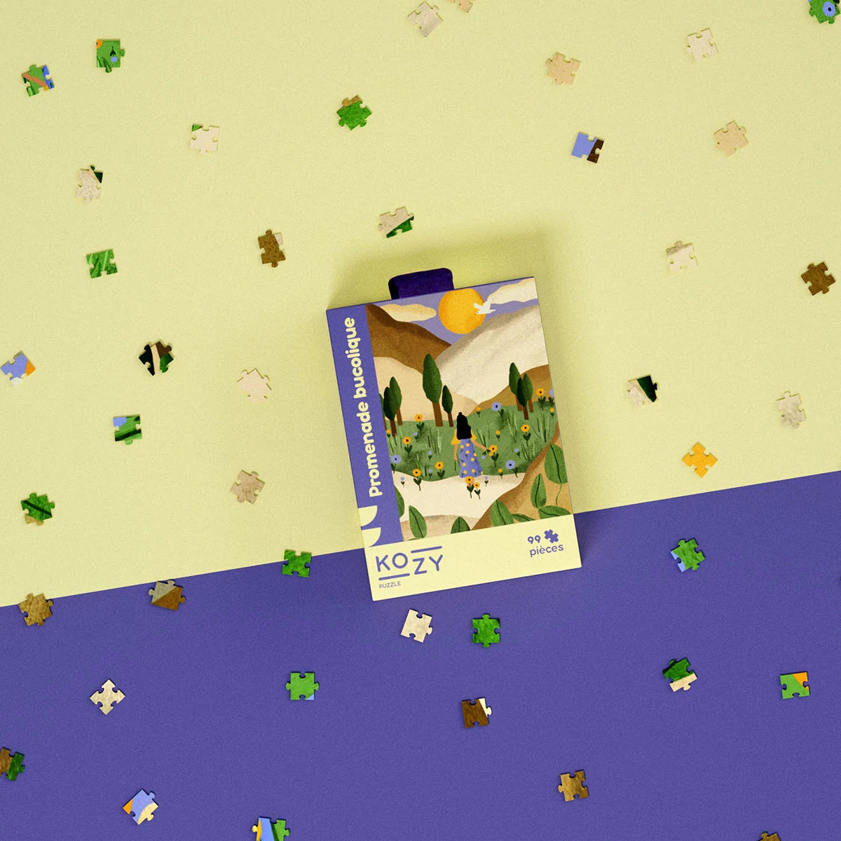 mini puzzle kozy promenade bucolique yani y illustration provence