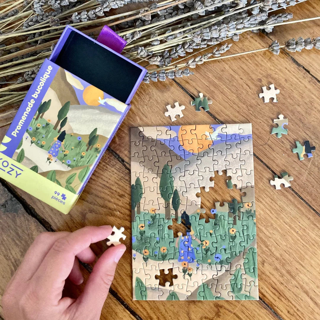 mini puzzle kozy promenade bucolique y illustration provence