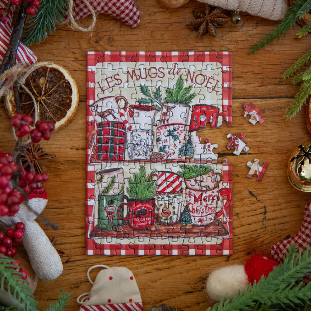 mini puzzle mugs de noel carofromwoodland hiver cosy saison noel