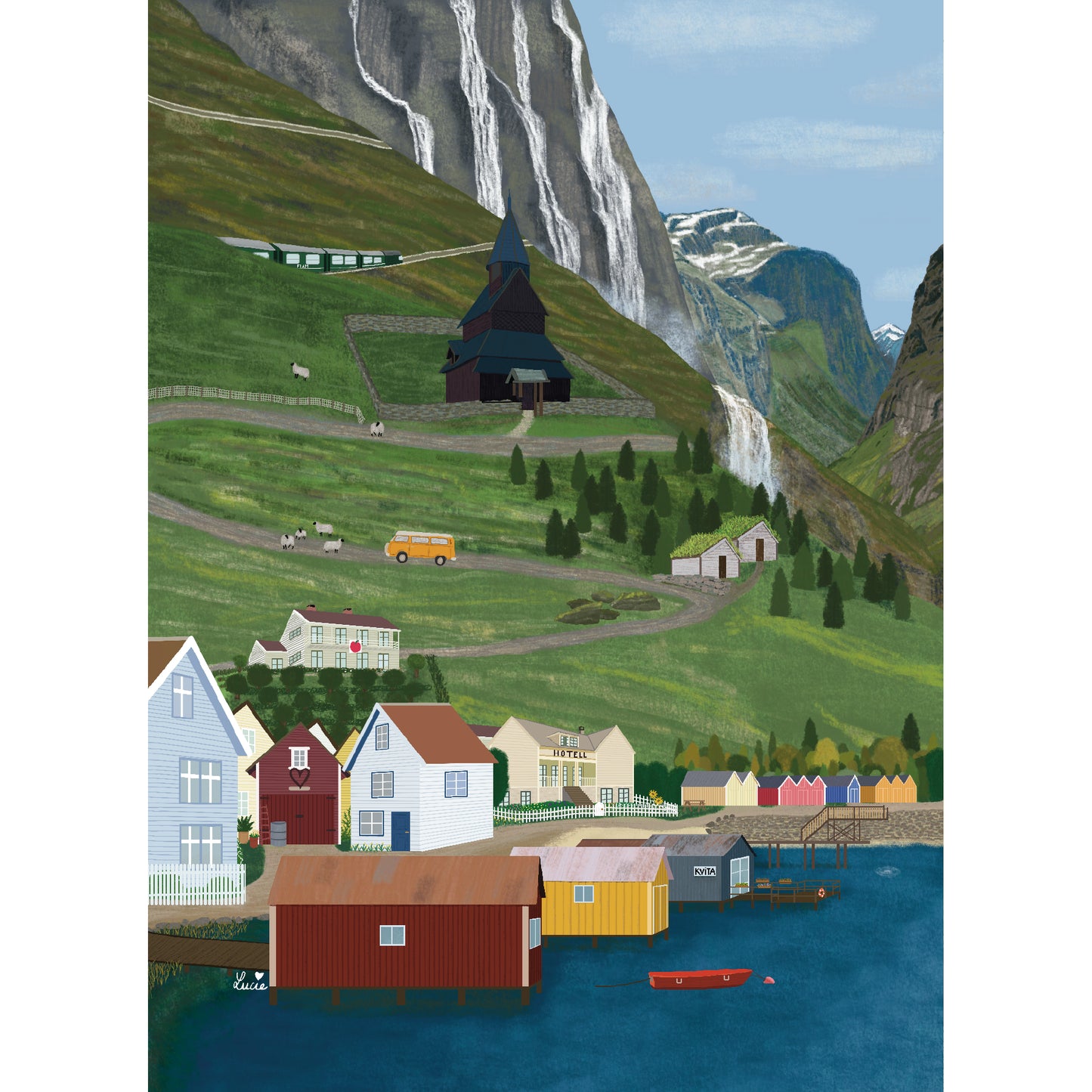 mini puzzle norvege au coeur du fjord pièce rapportée