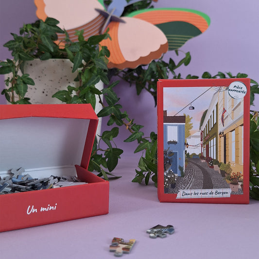 mini puzzle norvège dans les rues de bergen échappée pièce rapportée