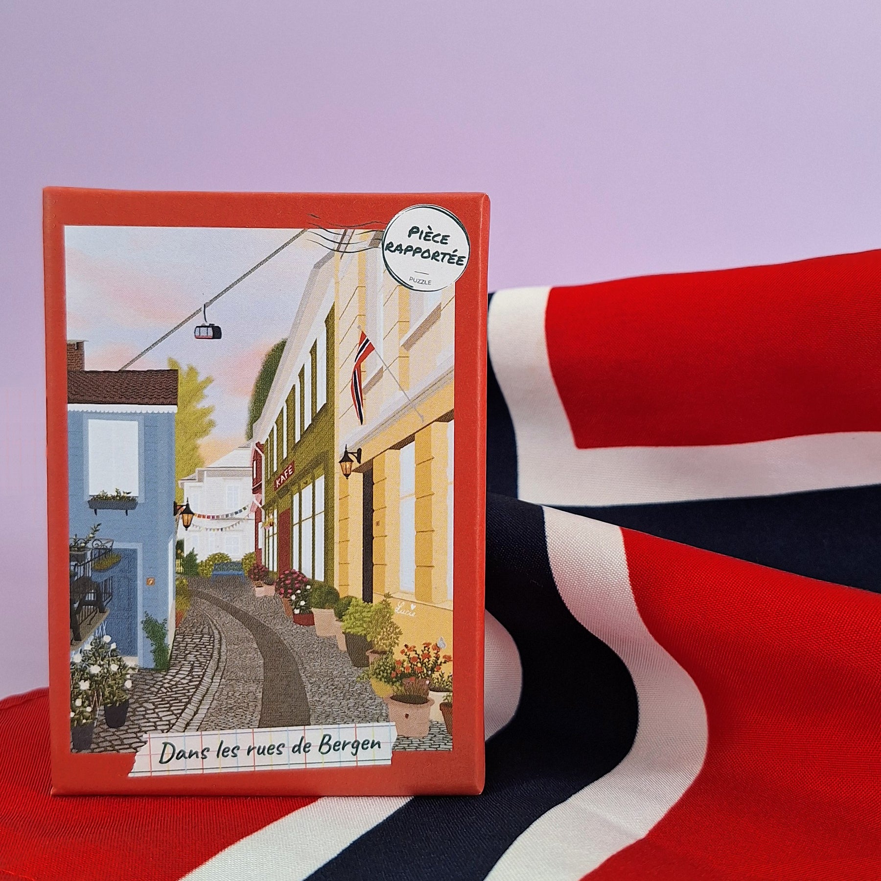 mini puzzle norvège dans les rues de bergen échappée voyage