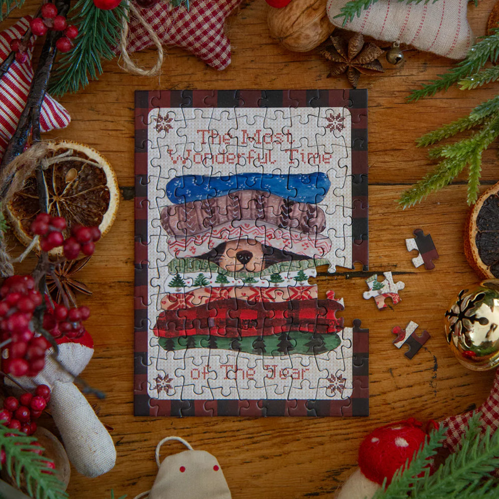 mini puzzle ollie pulls de noel carofromwoodland hiver cosy saison