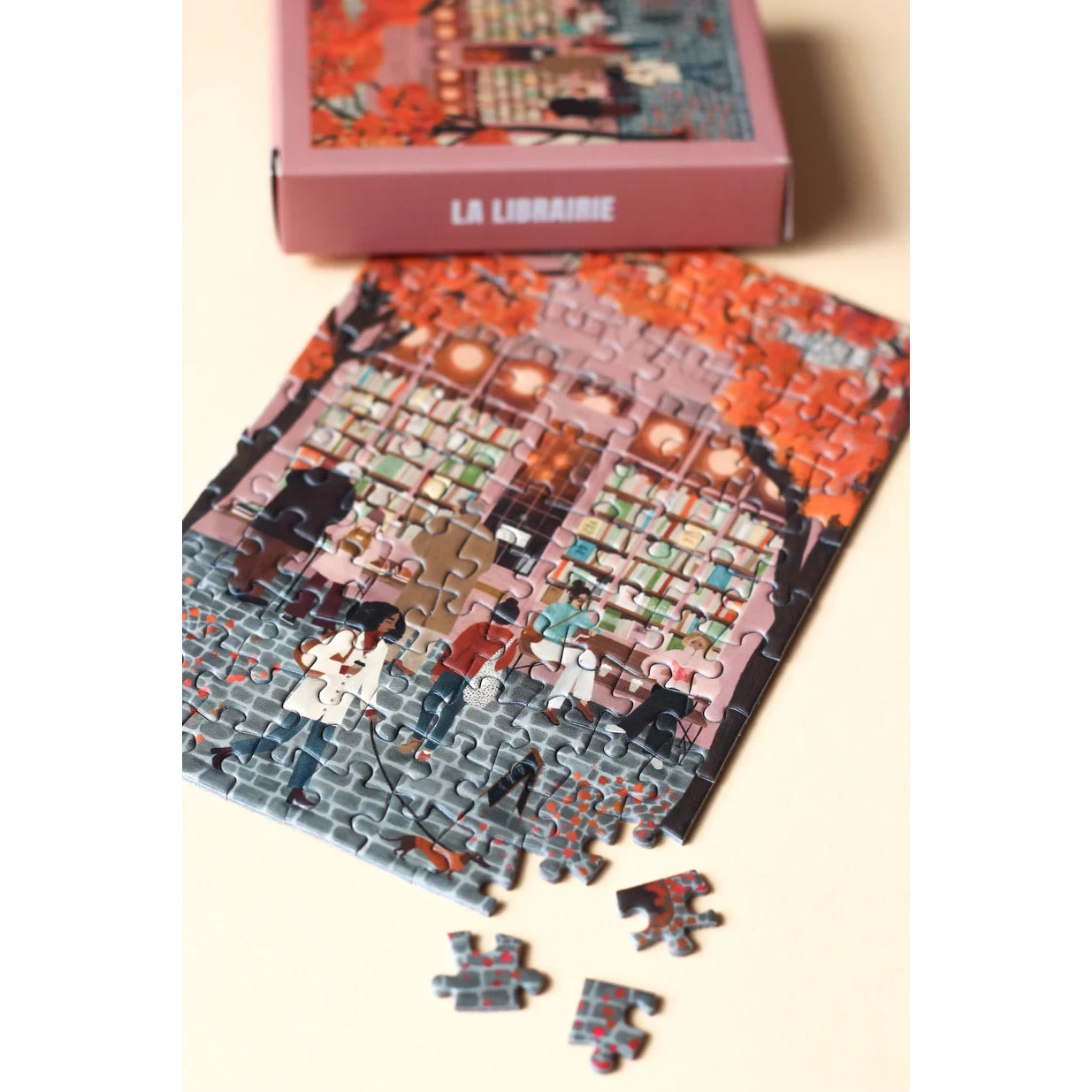piecely mini puzzle la librairie rachel victoria hillis automne cosy