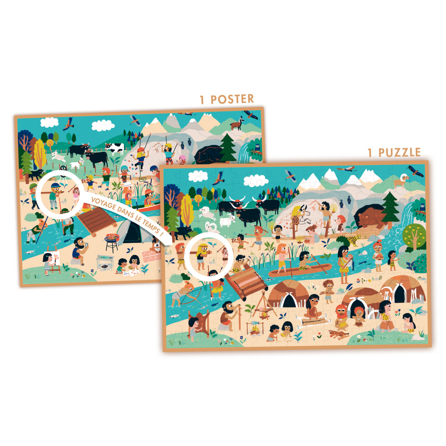 Puzzle éducatif enfant Préhistoire Pirouette cacahouète