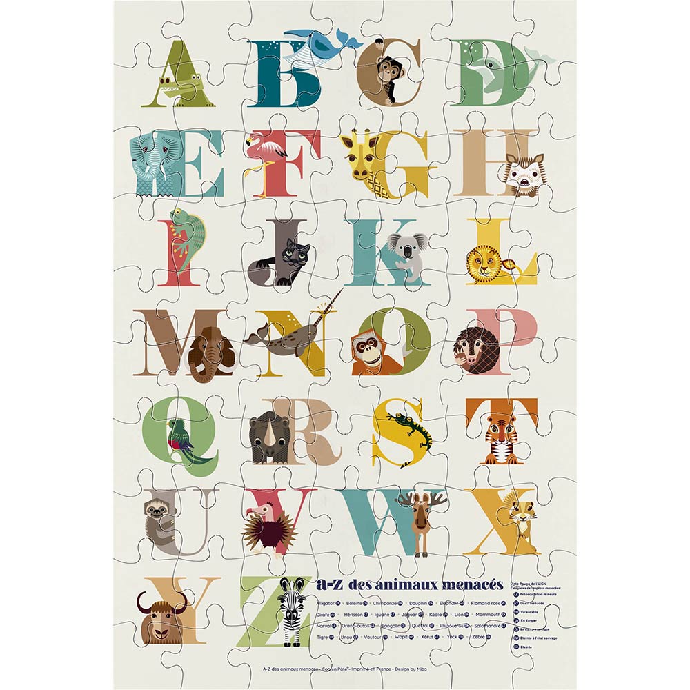 puzzle coq en pate abecedaire