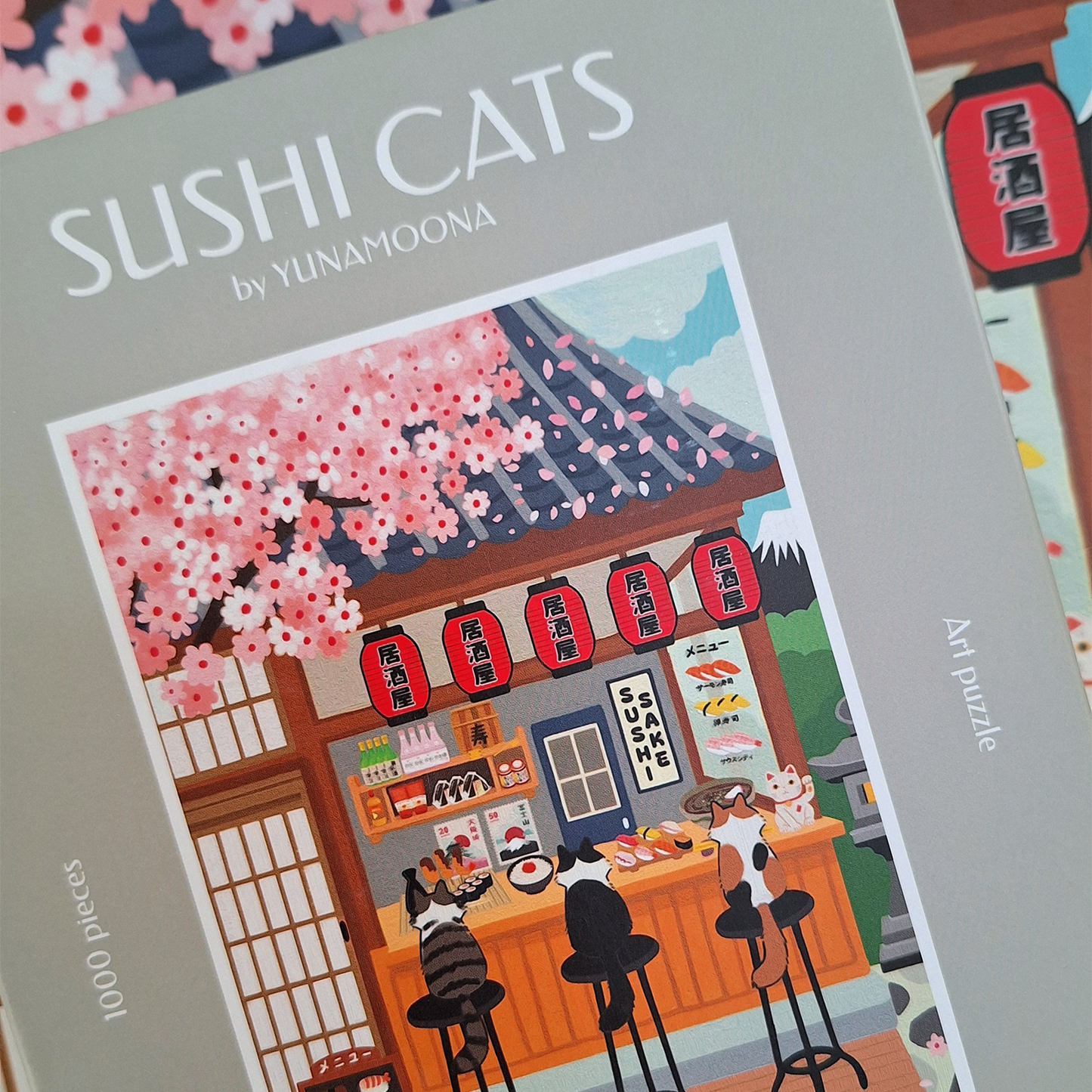 puzzle 1000 pièces sushi cats japon balvi