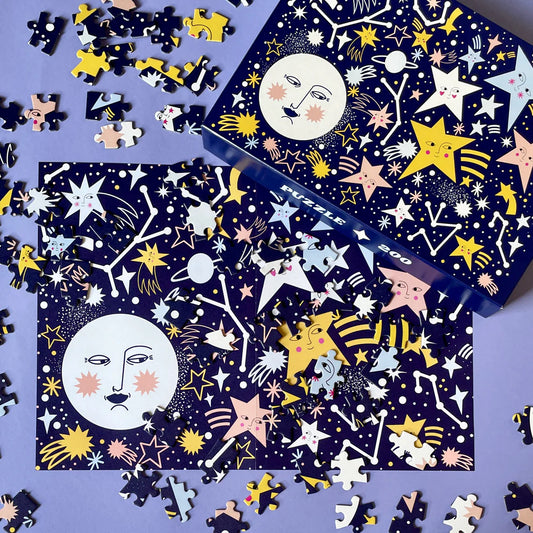 puzzle 200 pièces zoom to the moon das puzzle kollektiv