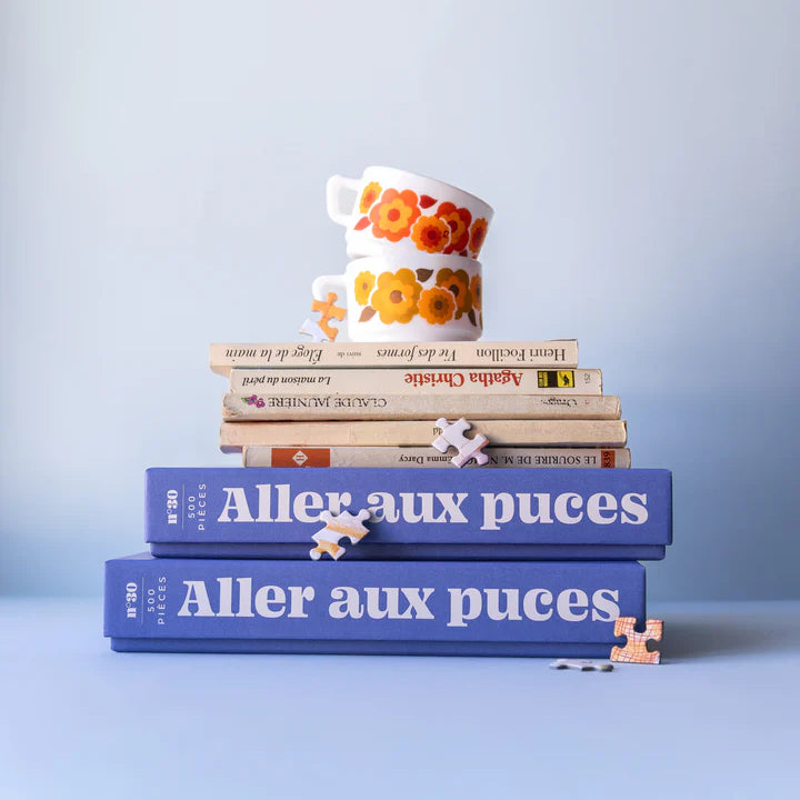 puzzle 500 pièces aller aux puces jour férié brocante vintage chine