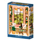 puzzle 500 pièces mumure des collines chat bibliothèque pieces and peace made in france