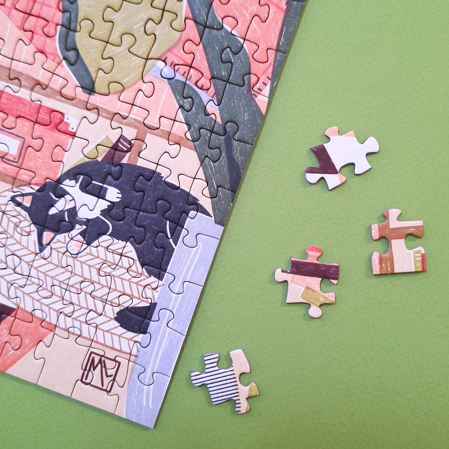 puzzle 500 pièces temps suspendu illustratrice Marine Laurent Pièce rapportée