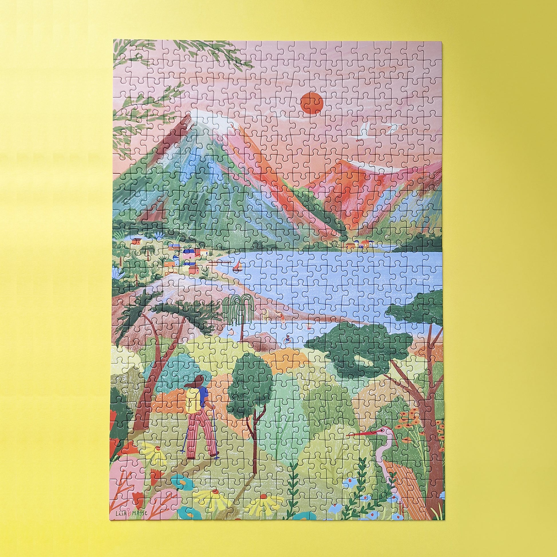 puzzle balade entre ciel et terre lisa masse illustratrice puzzle 500 pièces pièce rapportée
