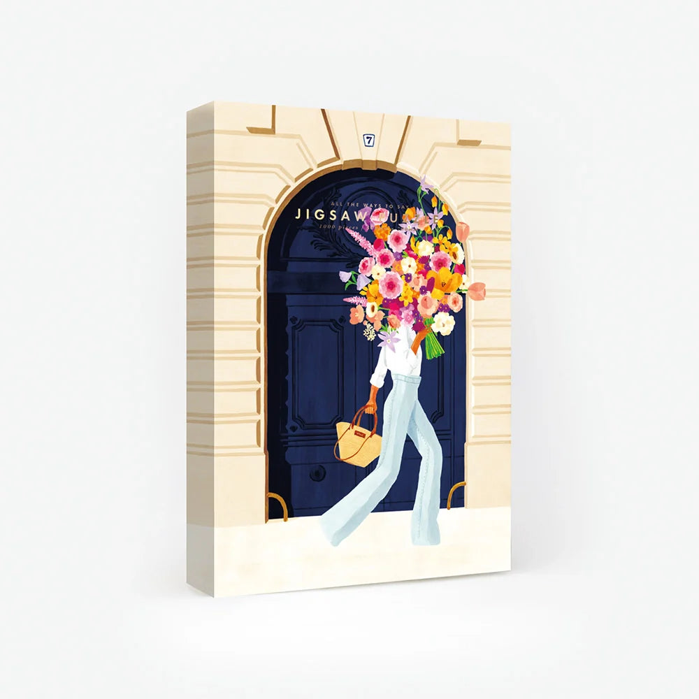 puzzle all the ways to say parisian door fleur 1000 pieces porte parisienne bouquet