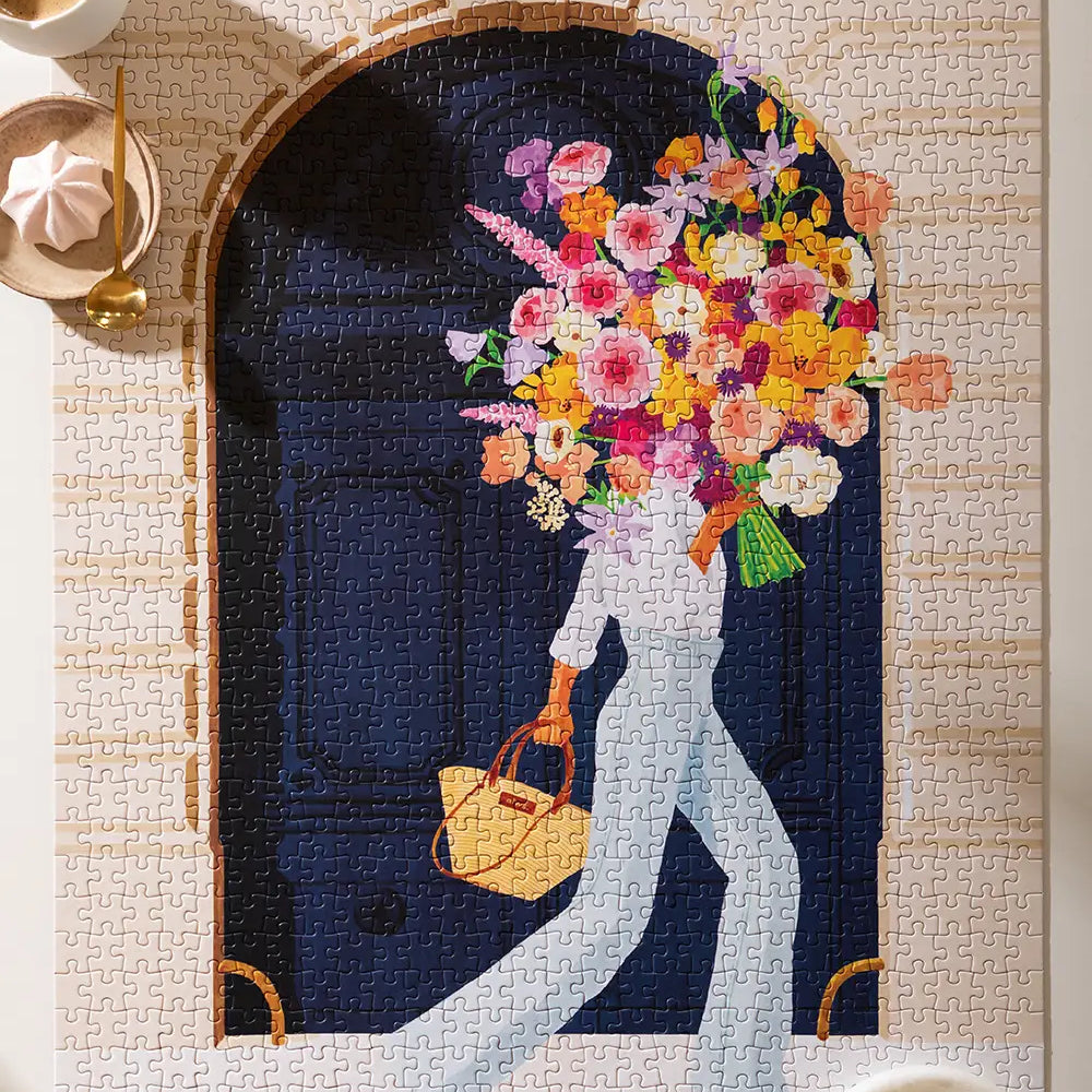 puzzle all the ways to say parisian door fleur 1000 pieces porte parisienne made in france
