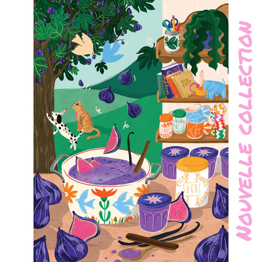 puzzle amandine catz confiture de mon jardin 500 pieces piece rapportee figue