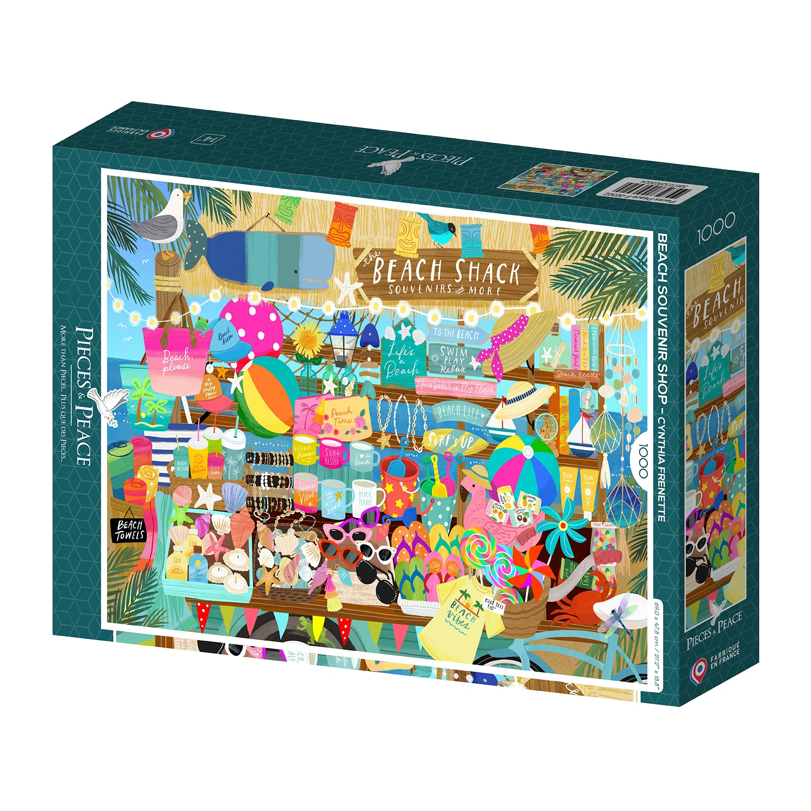 puzzle boutique souvenir plage piece and peace cynthia frenette 1000 pièces