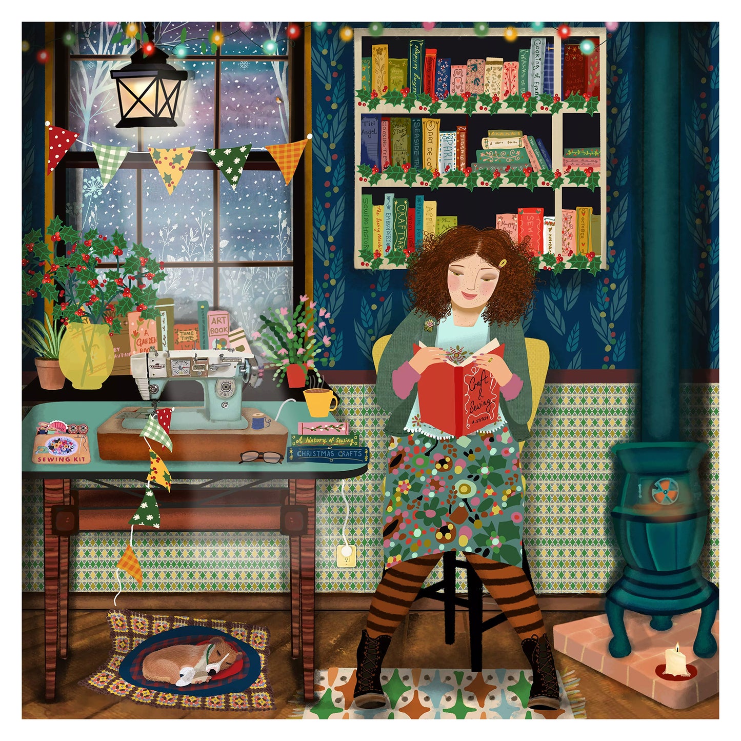puzzle carré 1000 pièces sewing and reading couture et lecture pieces and peace made in france