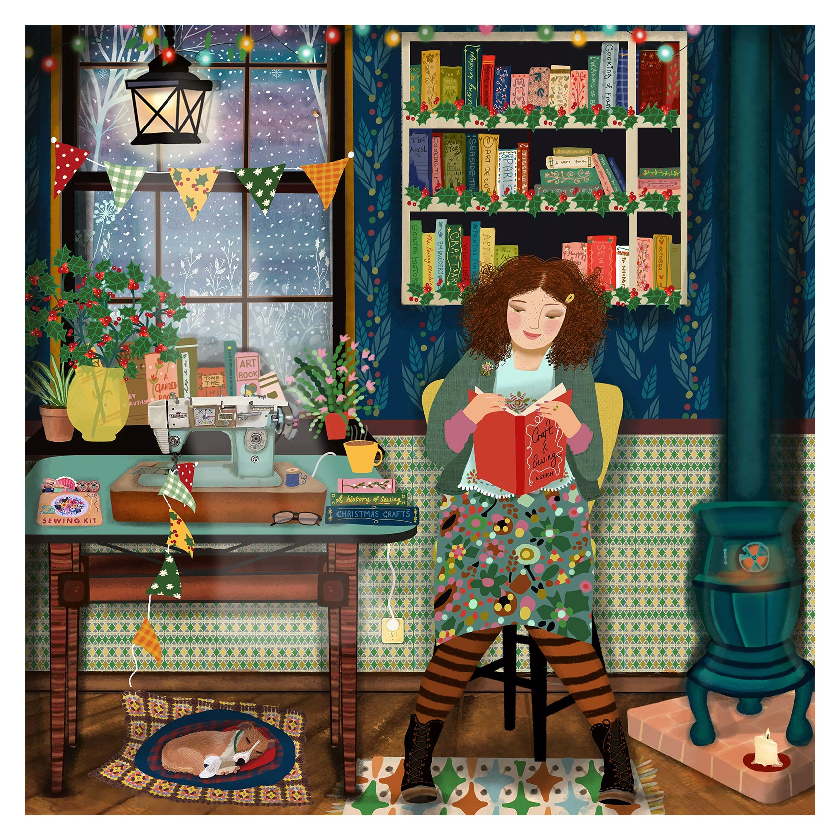 puzzle carré 1000 pièces sewing and reading couture et lecture pieces and peace made in france