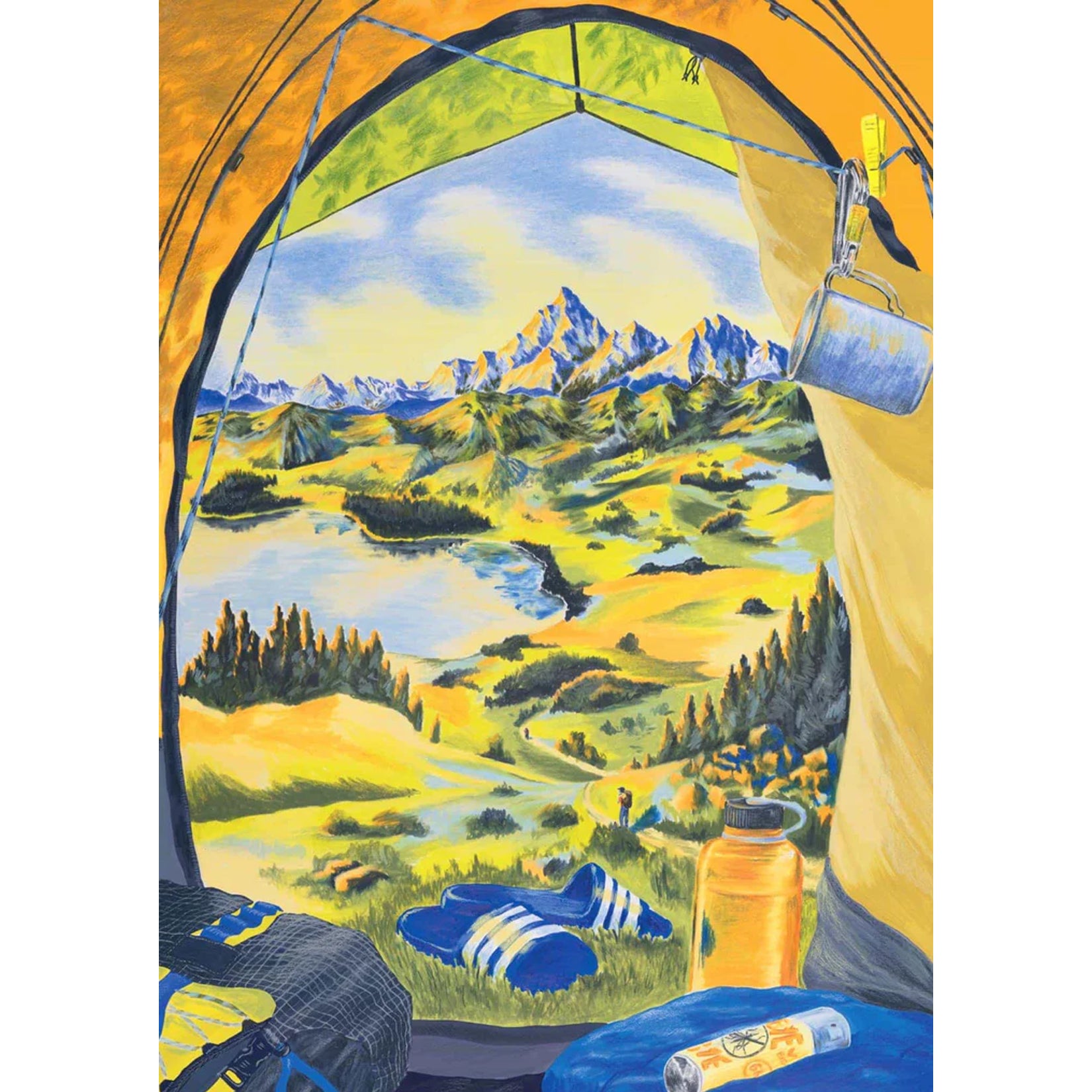 puzzle chambre avec vue 1000 pièces jour ferié tente camping montagne