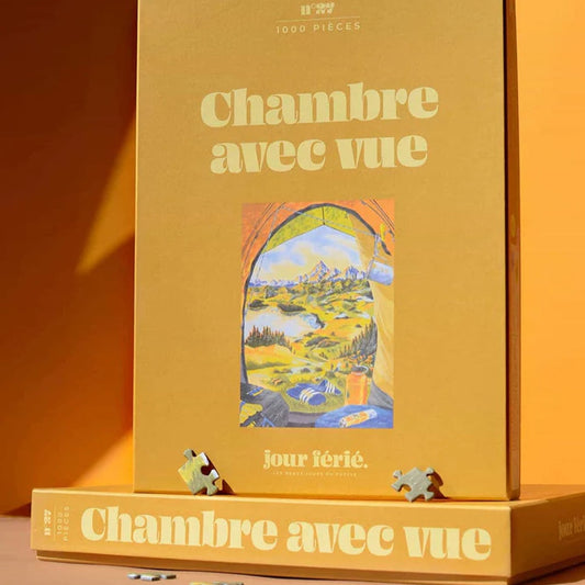 puzzle chambre avec vue 1000 pièces jour ferié tente camping montagne made in france