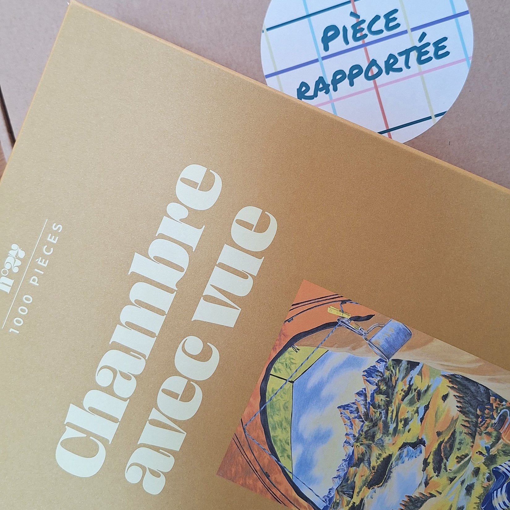 puzzle chambre avec vue 1000 pièces jour ferié tente camping montagne made in france box puzzle pièce rapportée