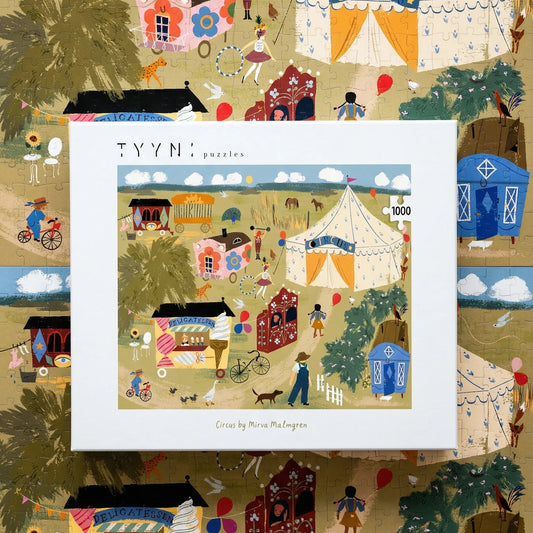 puzzle circus tyyni 1000 pièces cirque enfant Mirva Malmgren