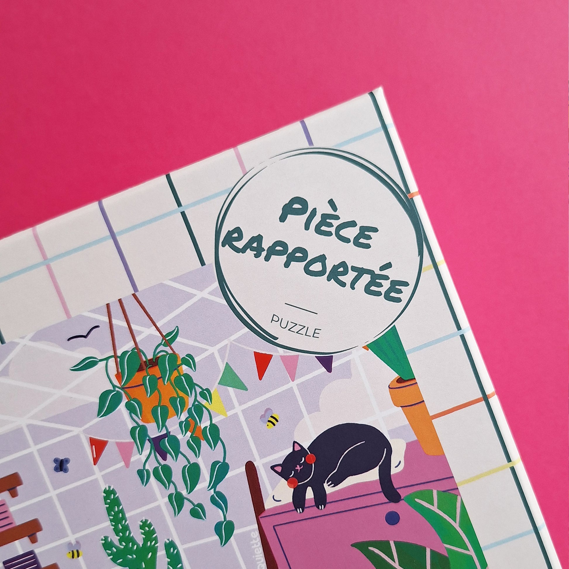 puzzle coquiette serre aux chats pièce rapportée plante chat 1000 pièces