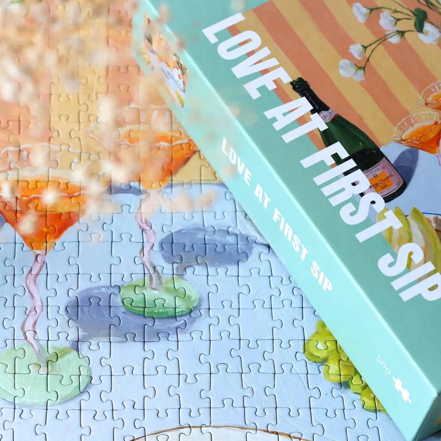 puzzle coup de foudre au premier verre piecely 500 pièces evalou