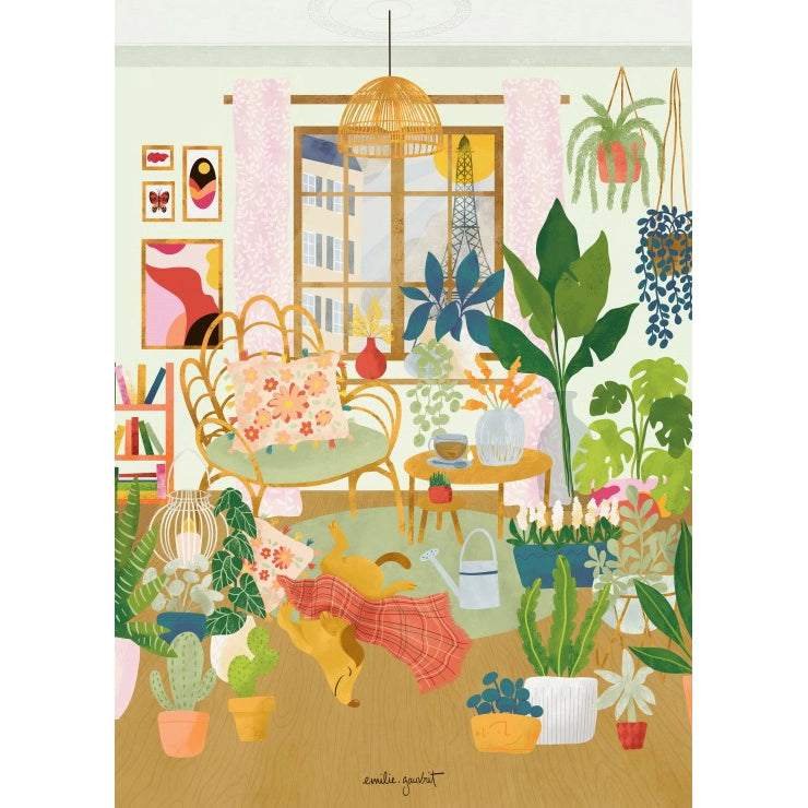 puzzle emilie gauvrit intérieur cosy paris chien 500 pièces pieces and peace