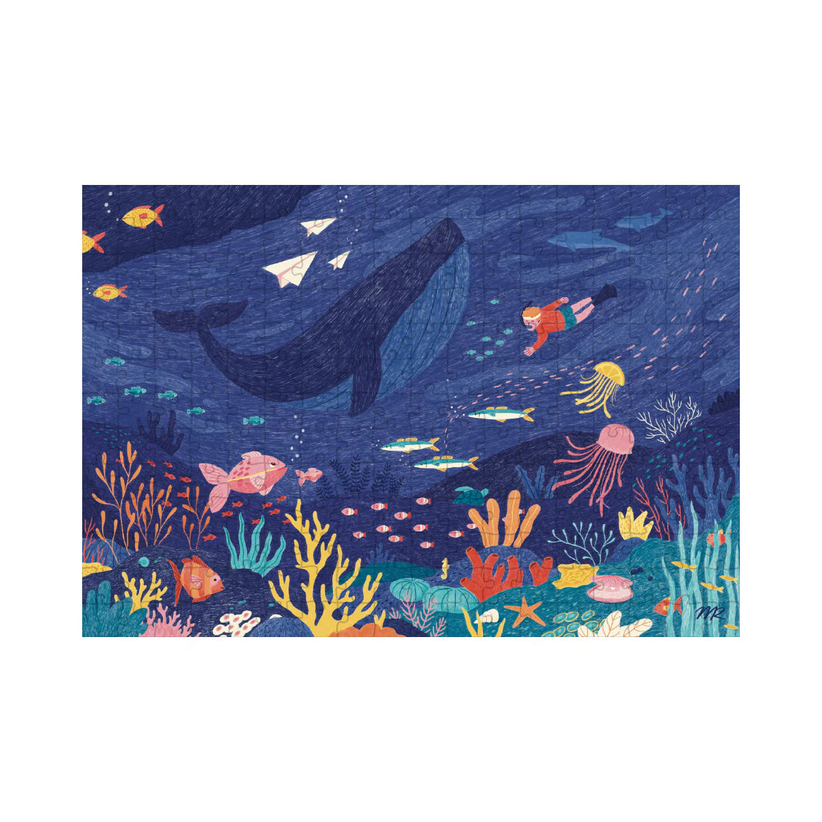 puzzle enfant plongee coloree aparte