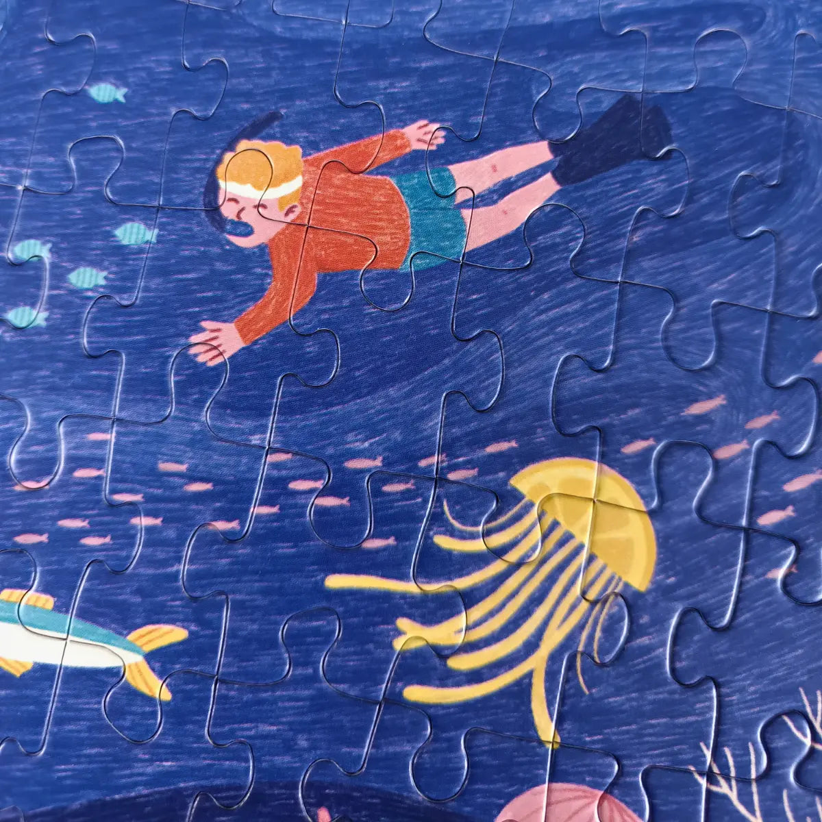 puzzle enfant plongee coloree aparte plongee mer