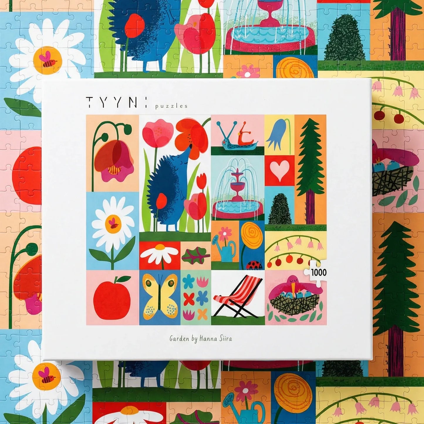 puzzle garden 1000 pièces tyyni Hanna Siira jardin animaux nature