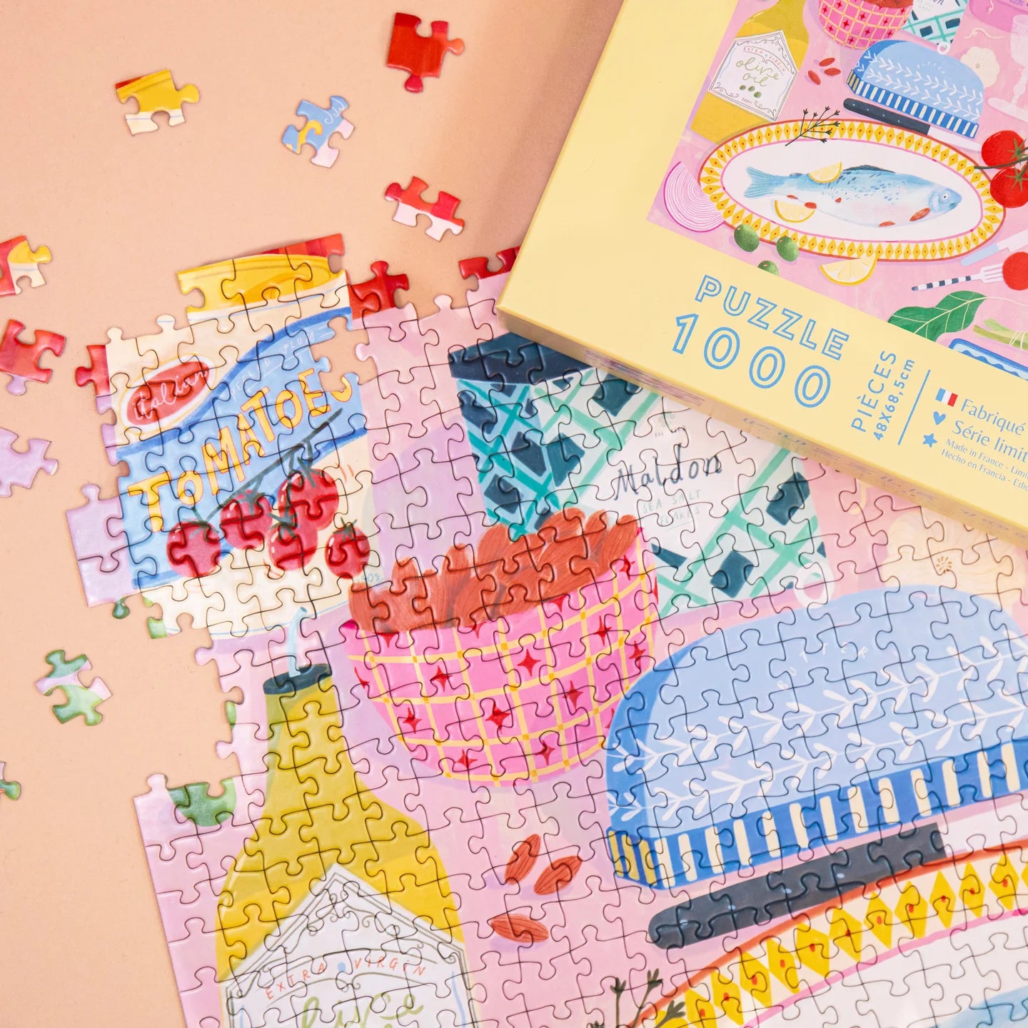 puzzle illustré la petite épicerie festin d'été 1000 pièces jessica Smith