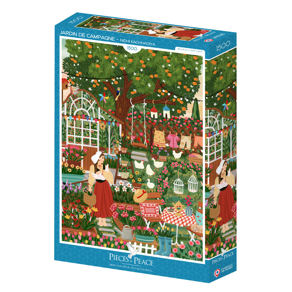 puzzle jardin de campagne cottage garden Nidhi Kachhadiya pieces and peace