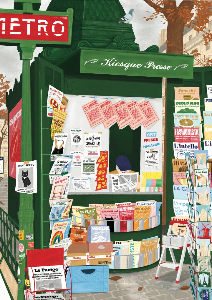 puzzle jour férié kiosque 1000 pièces paris métro journaux
