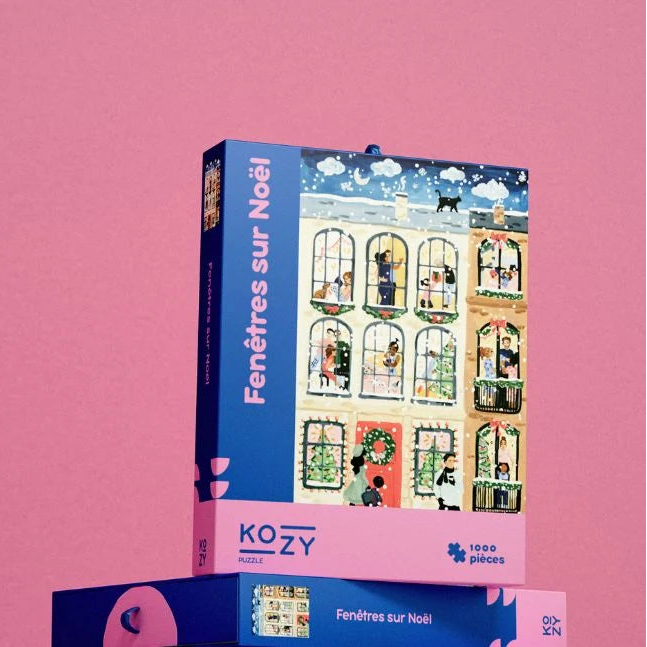 puzzle kozy 1000 pieces fenetres sur noel sabina fenn