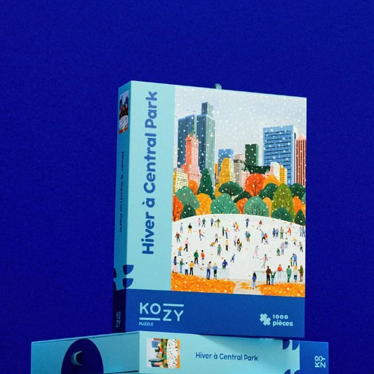 puzzle kozy 1000 pieces hiver a central park new york noel