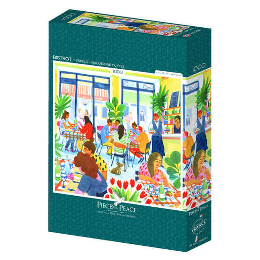 puzzle maguelone du fou bistrot pieces and peace 1000 pièces puzzle carré