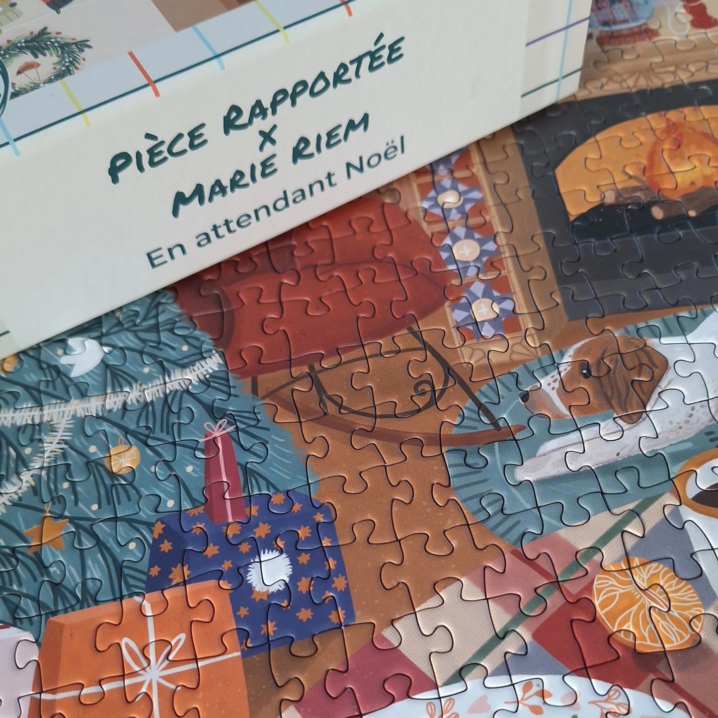 puzzle noel 500 pièces en attendant noel cherche et trouve pièce rapportée marie riem hiver