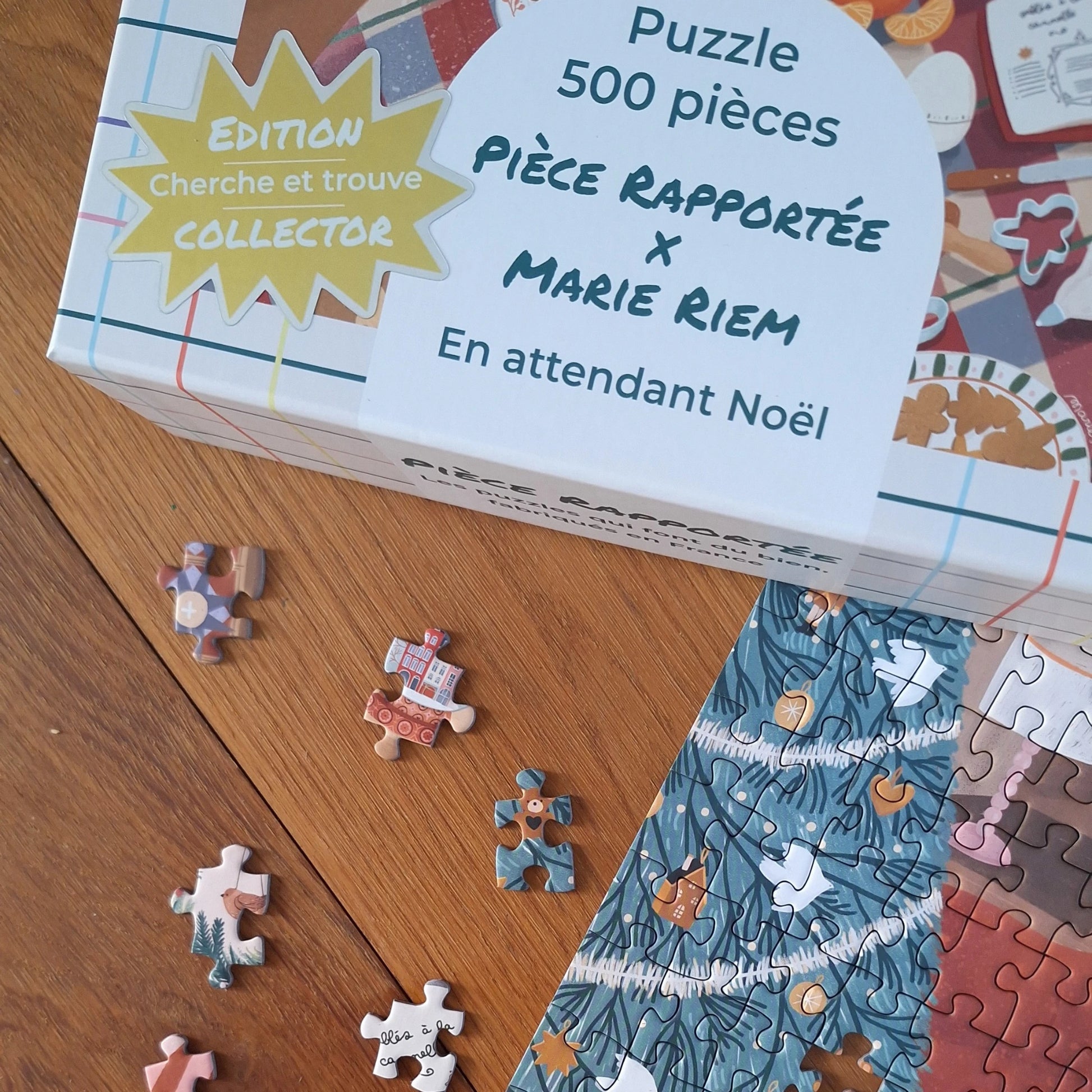 puzzle noel 500 pièces marie riem cherche et trouve pièce rapportée