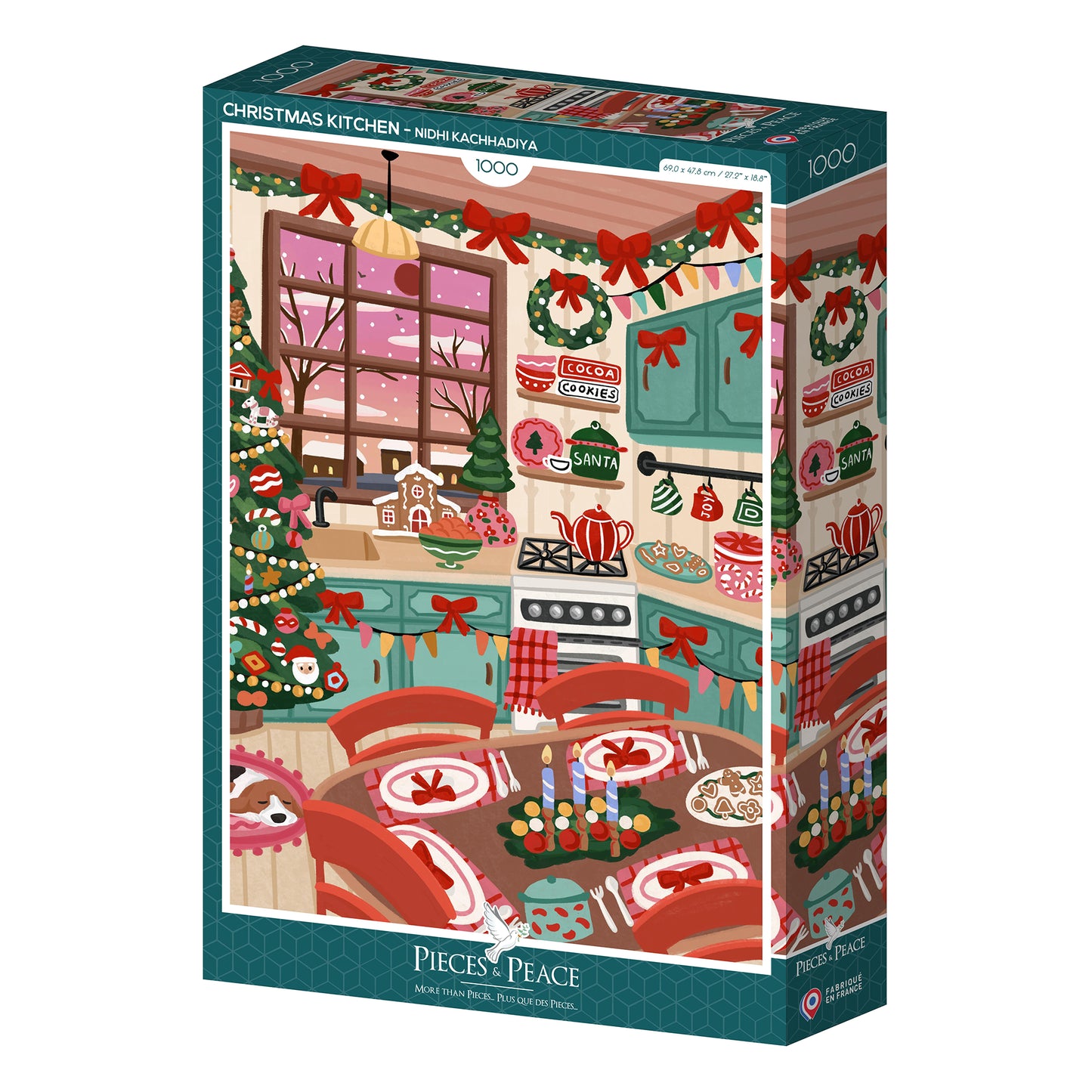 puzzle noel christmas kitchen cuisine pain epices neige pieces and peace