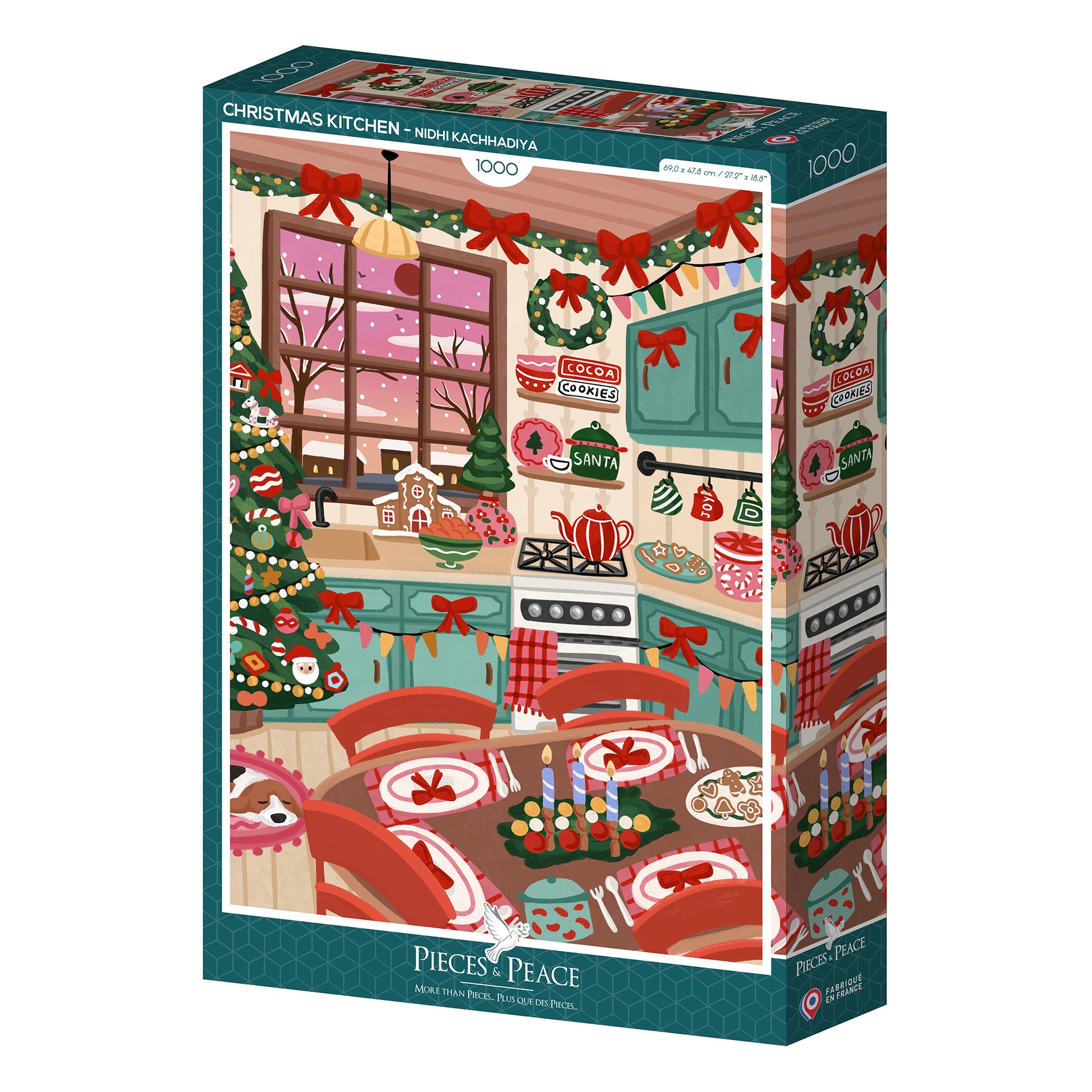 puzzle noel christmas kitchen cuisine pain epices neige pieces and peace