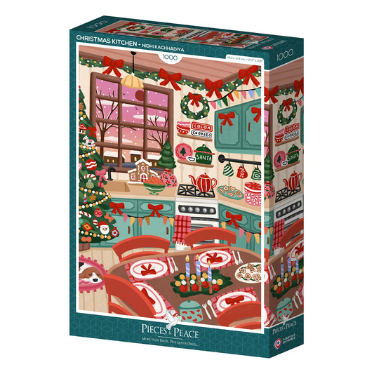 puzzle noel christmas kitchen cuisine pain epices neige pieces and peace