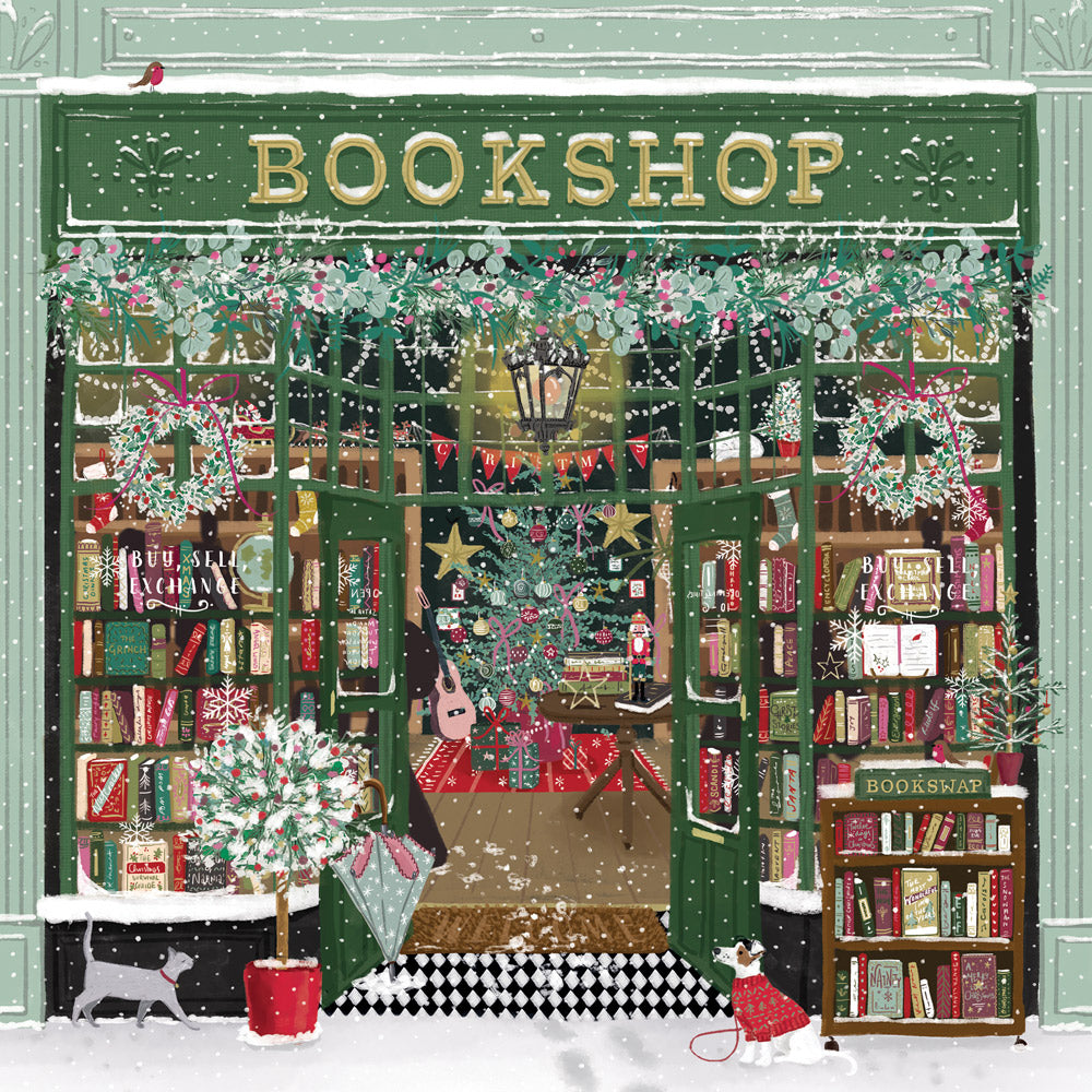 puzzle noel hier christmas bookshop librairie neige 1000 pièces carré